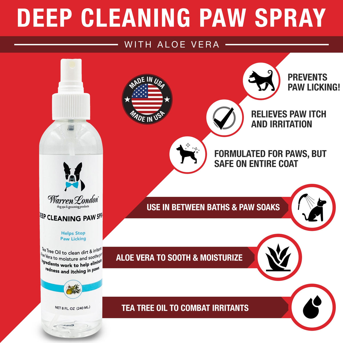 Deep Cleaning Paw Spray for Dogs