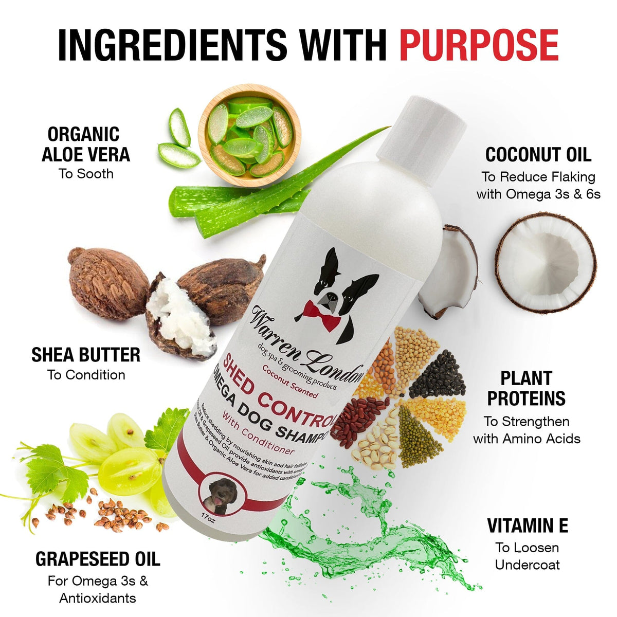 Shed Control Shampoo for Dogs - Professional Size