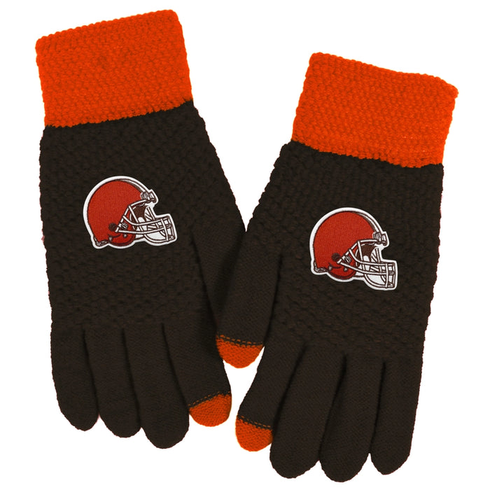 Cleveland Browns Waffle Knit Gloves