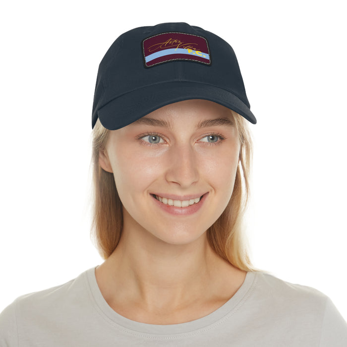 Aston Villa FC 25/26 Home Kit-Inspired Leather Patch Baseball Hat