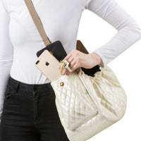 Gigi Ivory Quilted with Snake Trim Sling Carrier