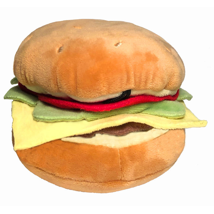 Hamburger Plush Dog Toy