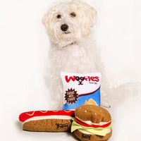 Hamburger Plush Dog Toy