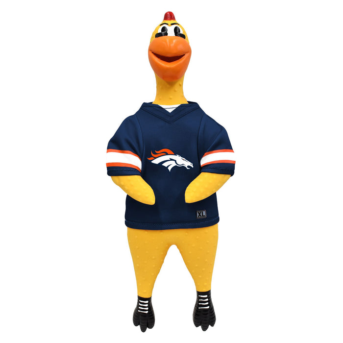 Denver Broncos Rubber Chicken Pet Toy