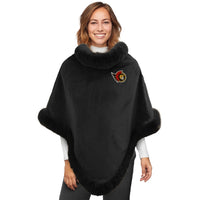 Ottawa Senators Fur Trim Poncho