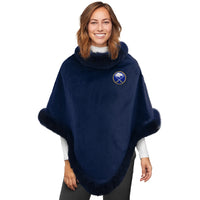 Buffalo Sabres Fur Trim Poncho