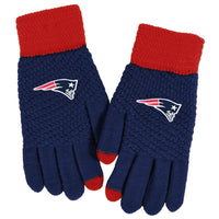 New England Patriots Waffle Knit Gloves