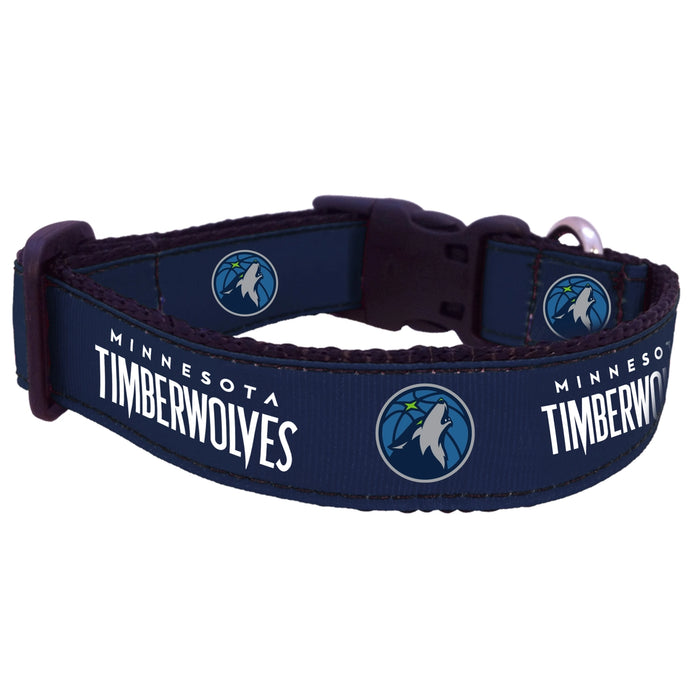 Minnesota Timberwolves Nylon Dog Collar and Leash