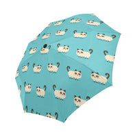 Grumpy Cat Teal Auto Open/Close Umbrella