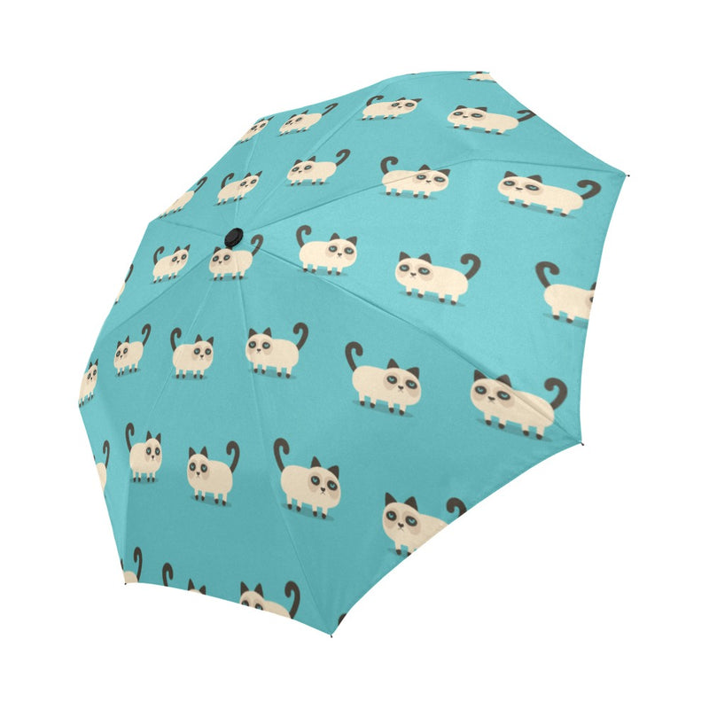 Grumpy Cat Teal Auto Open/Close Umbrella