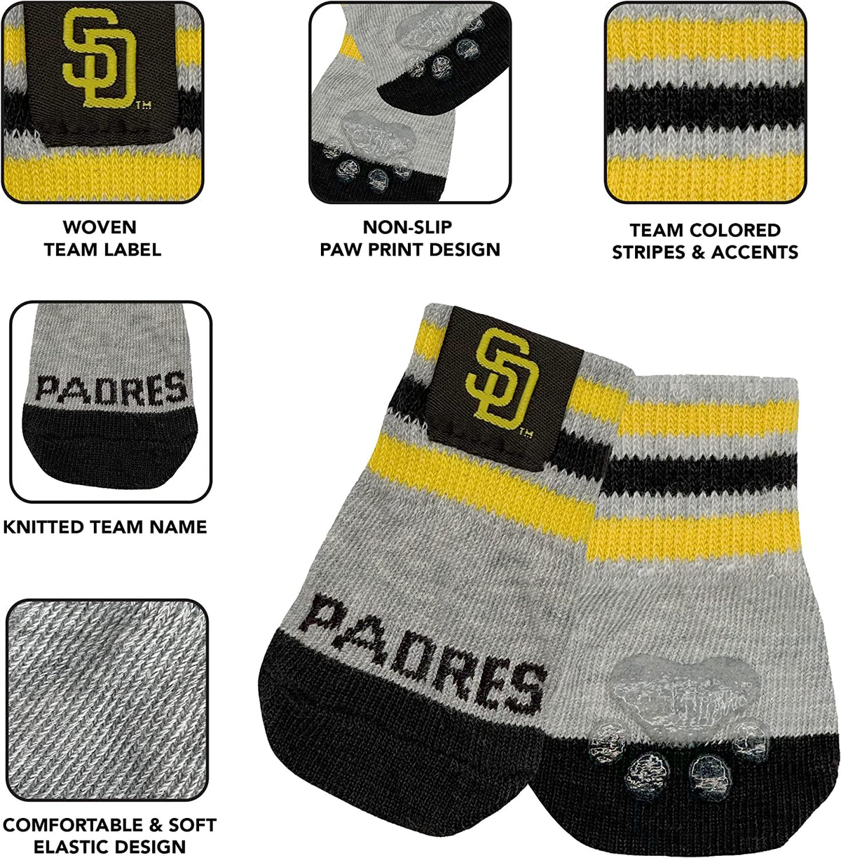 San Diego Padres Anti-Slip Dog Socks