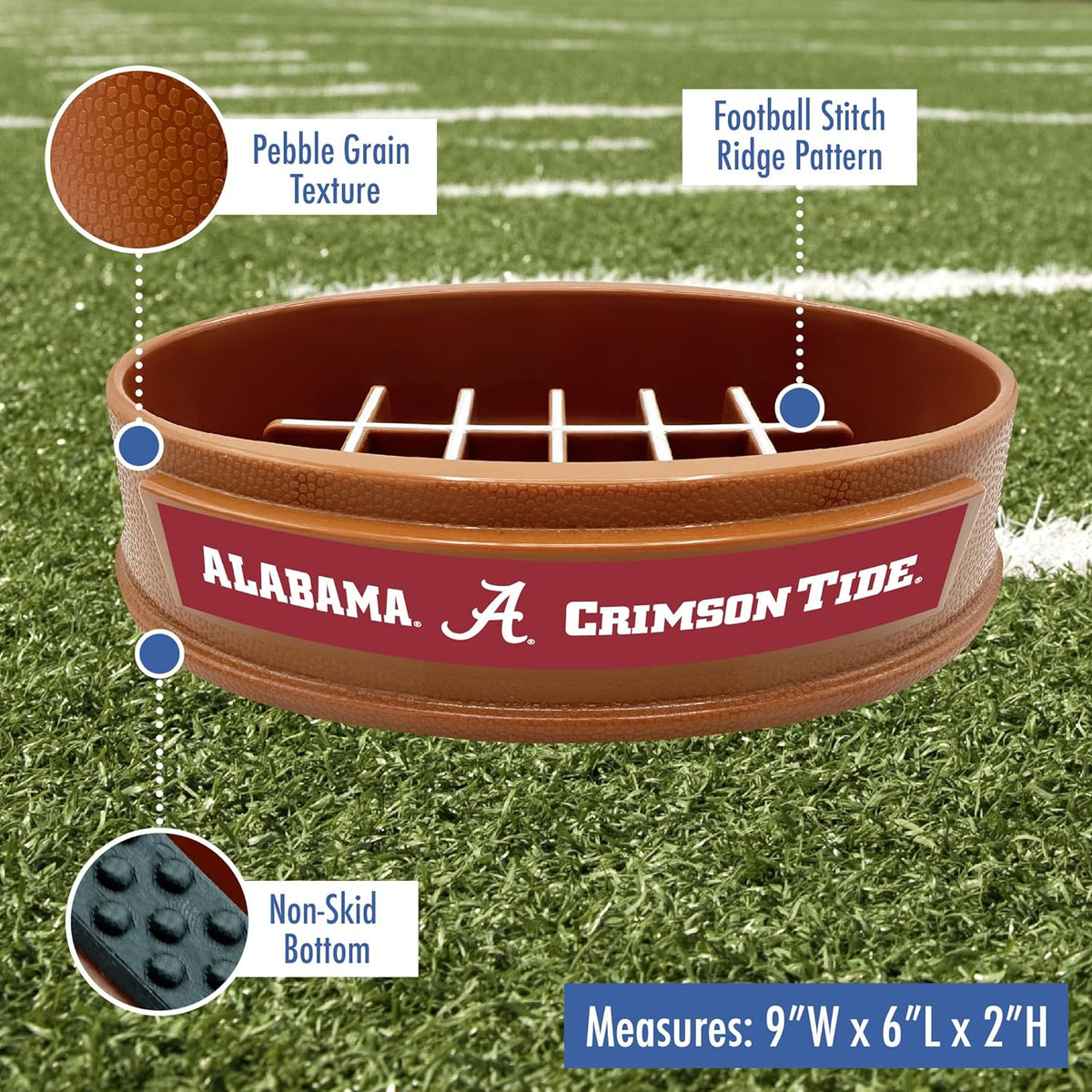 AL Crimson Tide Football Slow Feeder Bowl