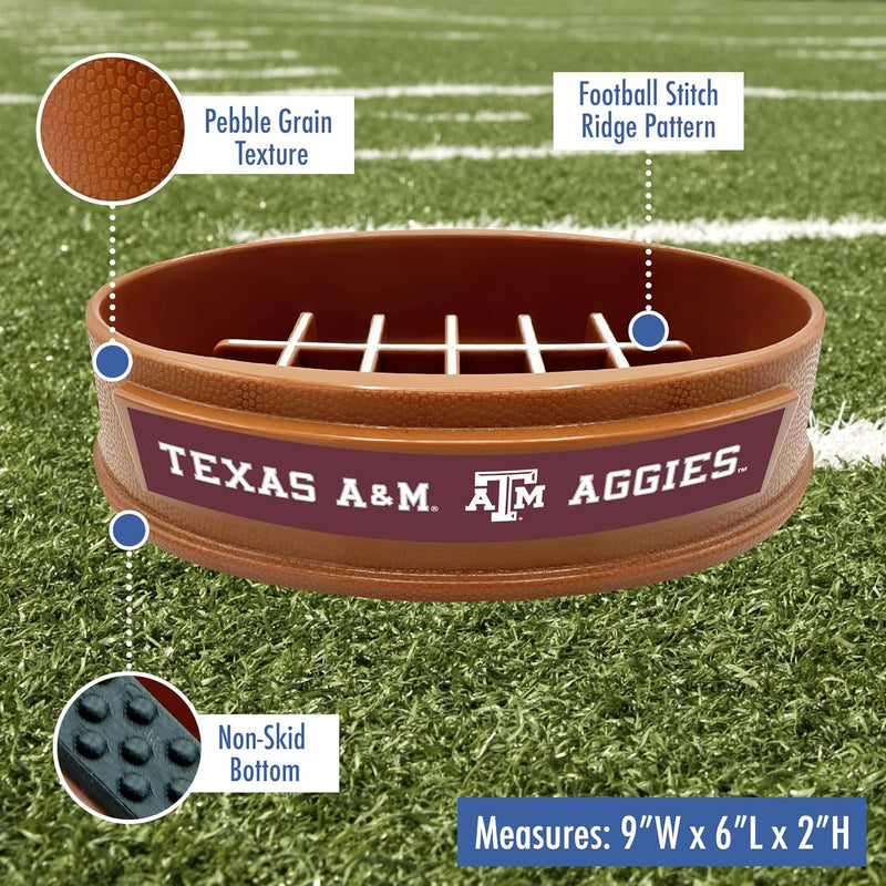 TX A&M Aggies Football Slow Feeder Bowl