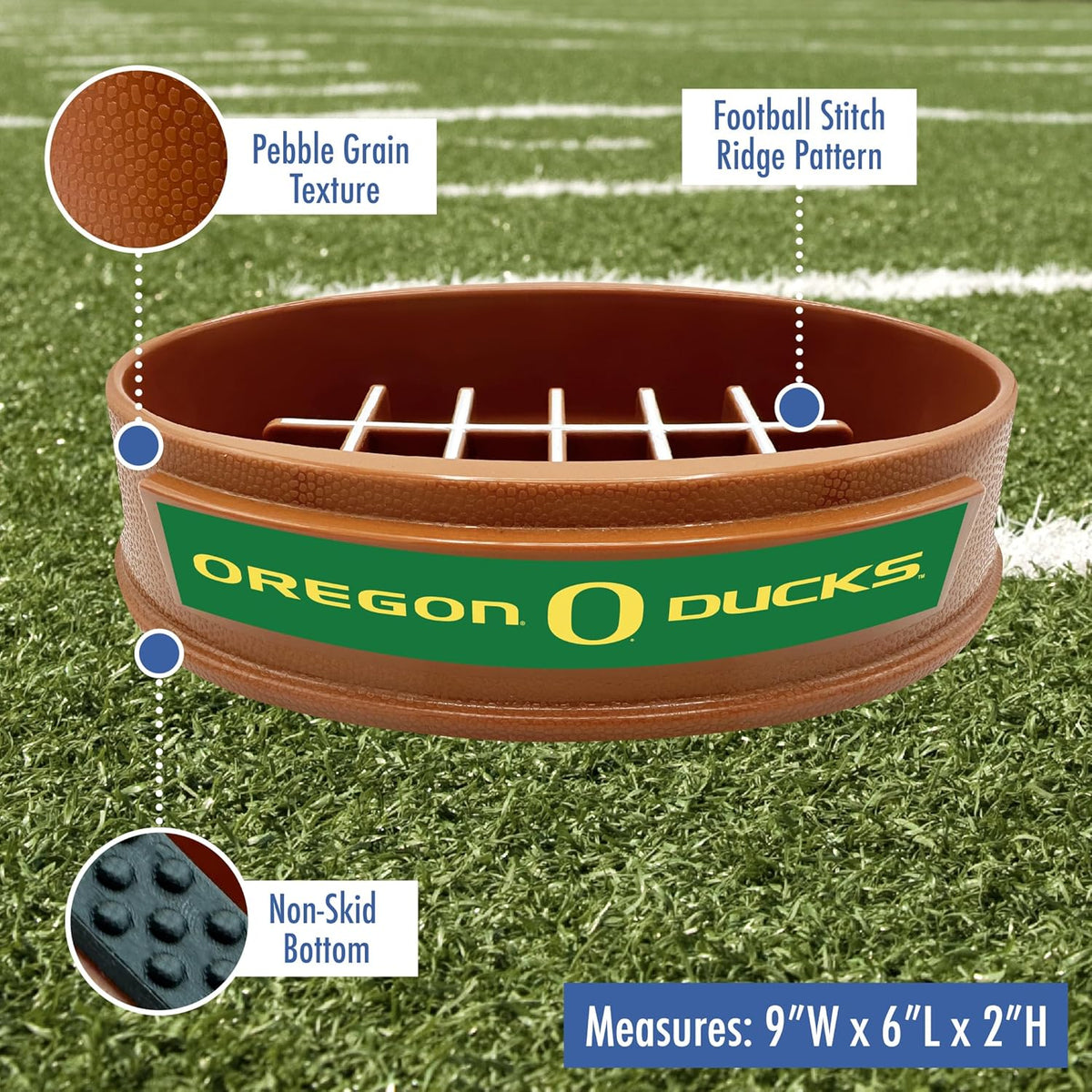 OR Ducks Football Slow Feeder Bowl