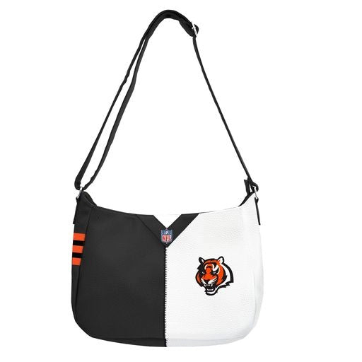 Cincinnati Bengals Pebble Split Hobo Handbag