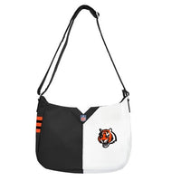 Cincinnati Bengals Pebble Split Hobo Handbag