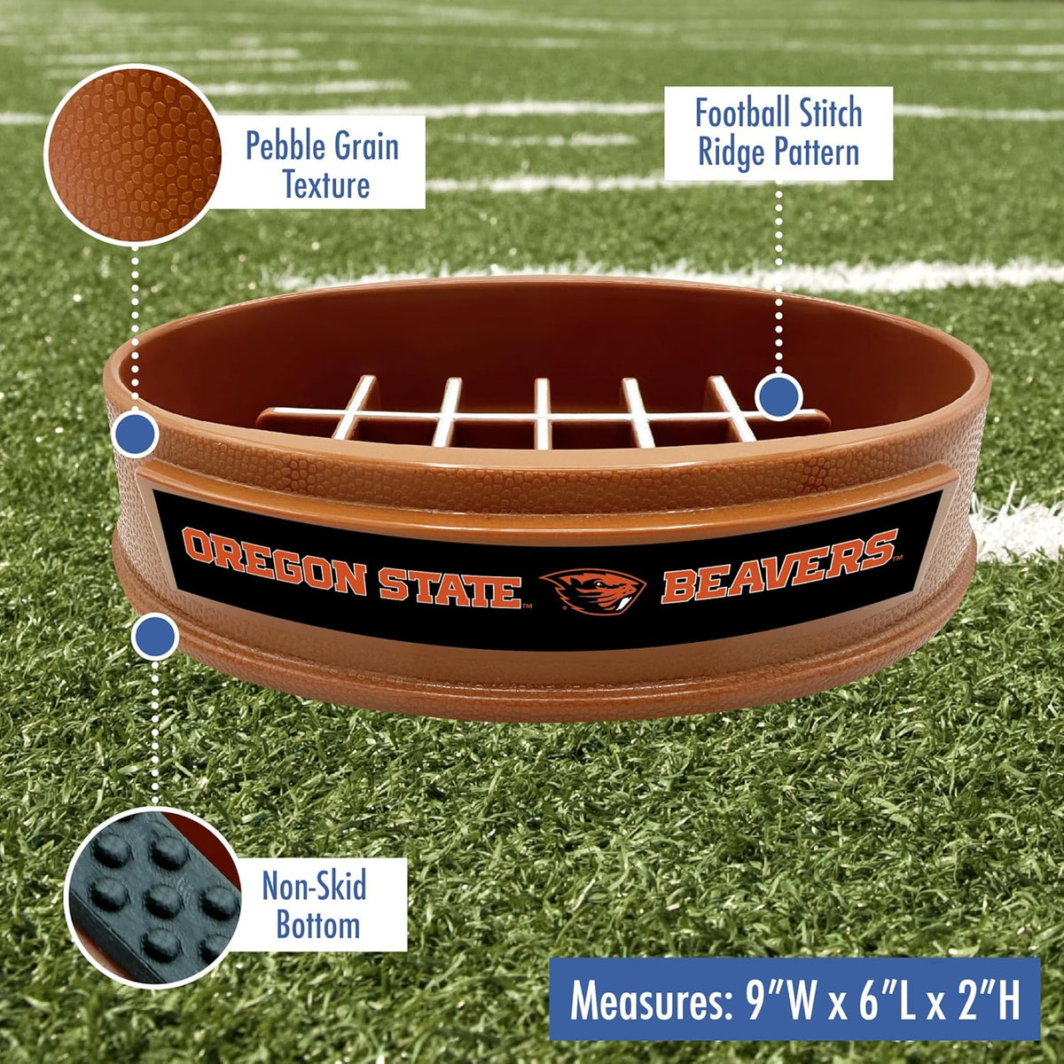 OR State Beavers Football Slow Feeder Bowl