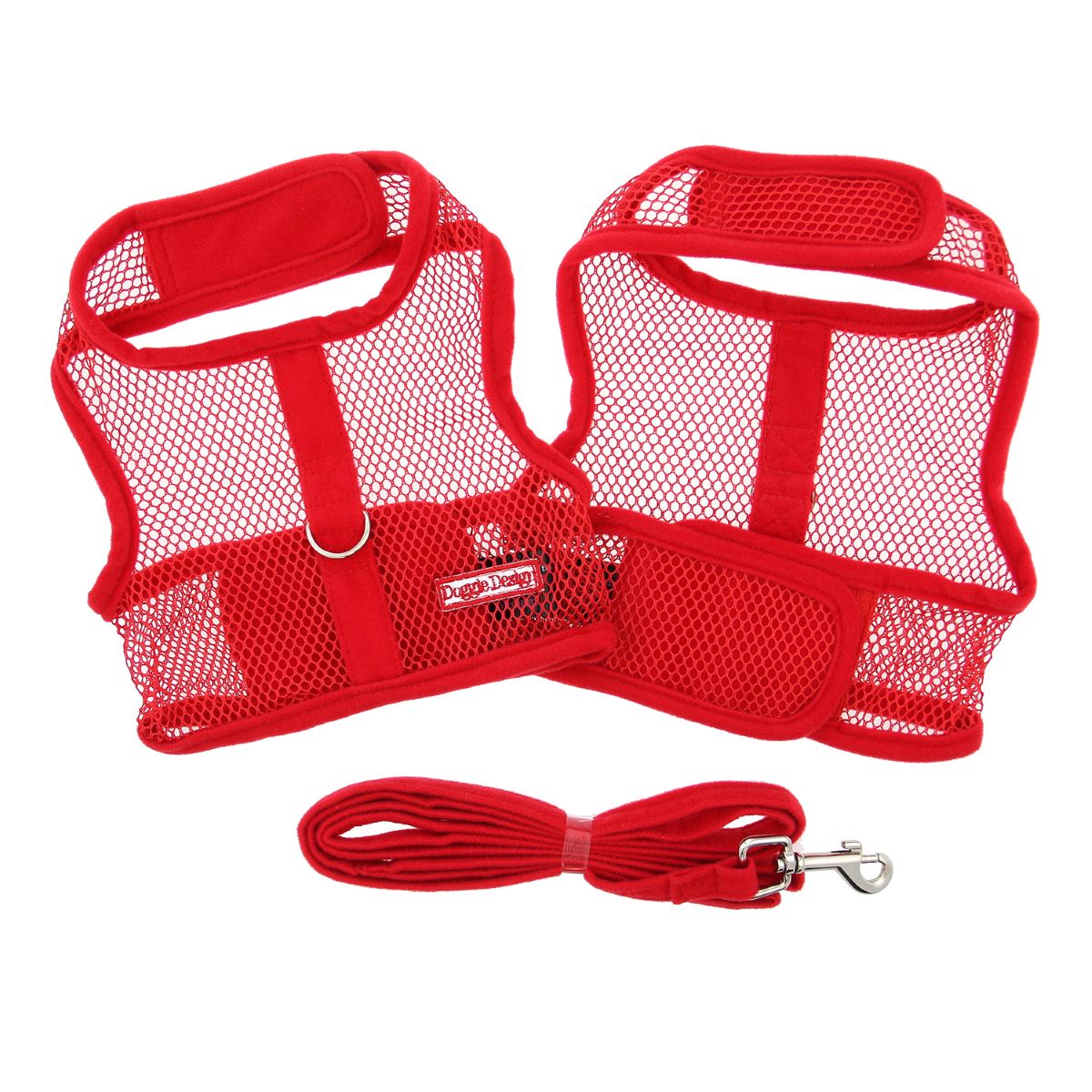 Red Cool Mesh Harness with Leash
