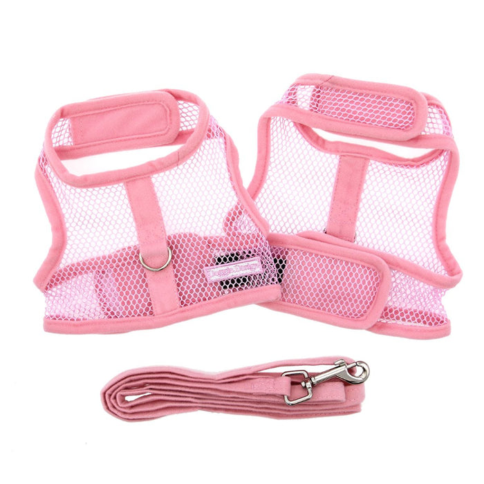 Pink Cool Mesh Harness with Leash