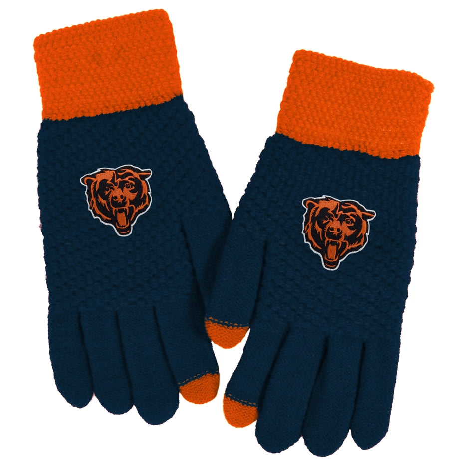 Chicago Bears Waffle Knit Gloves