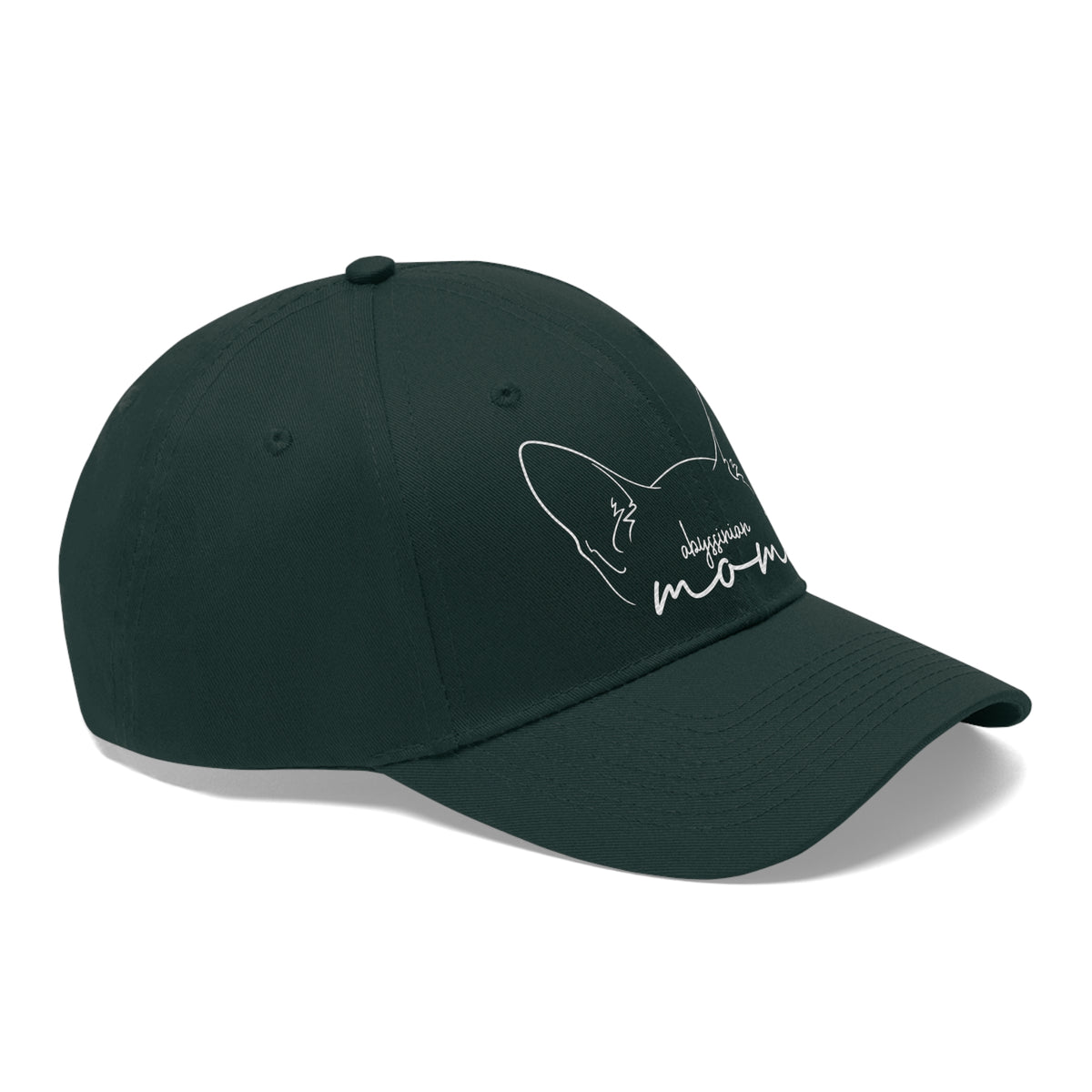Abyssinian Cat Mom Embroidered Twill Hat