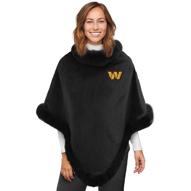 Washington Commanders Fur Trim Poncho