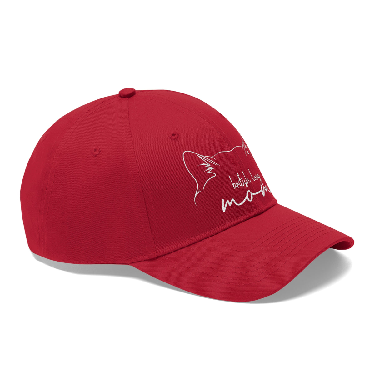 British Long Hair Cat Mom Embroidered Twill Hat