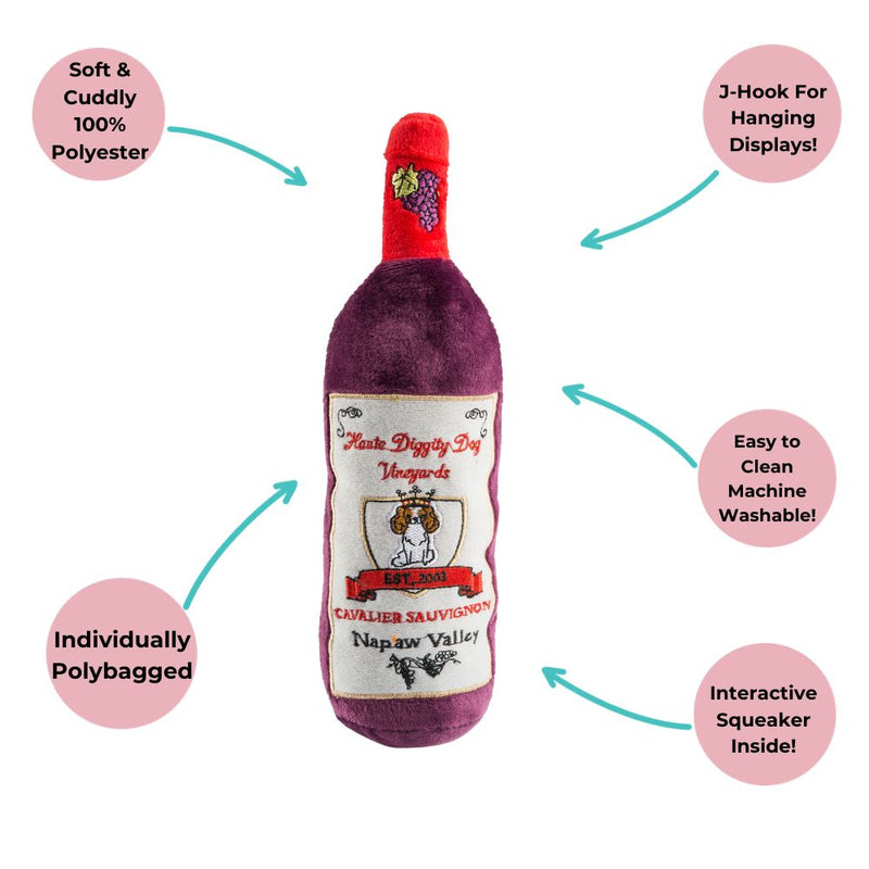 Cavalier Sauvignon Wine Bottle Plush Toy