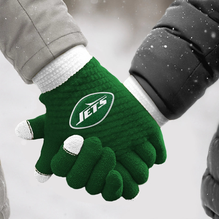 New York Jets Waffle Knit Gloves