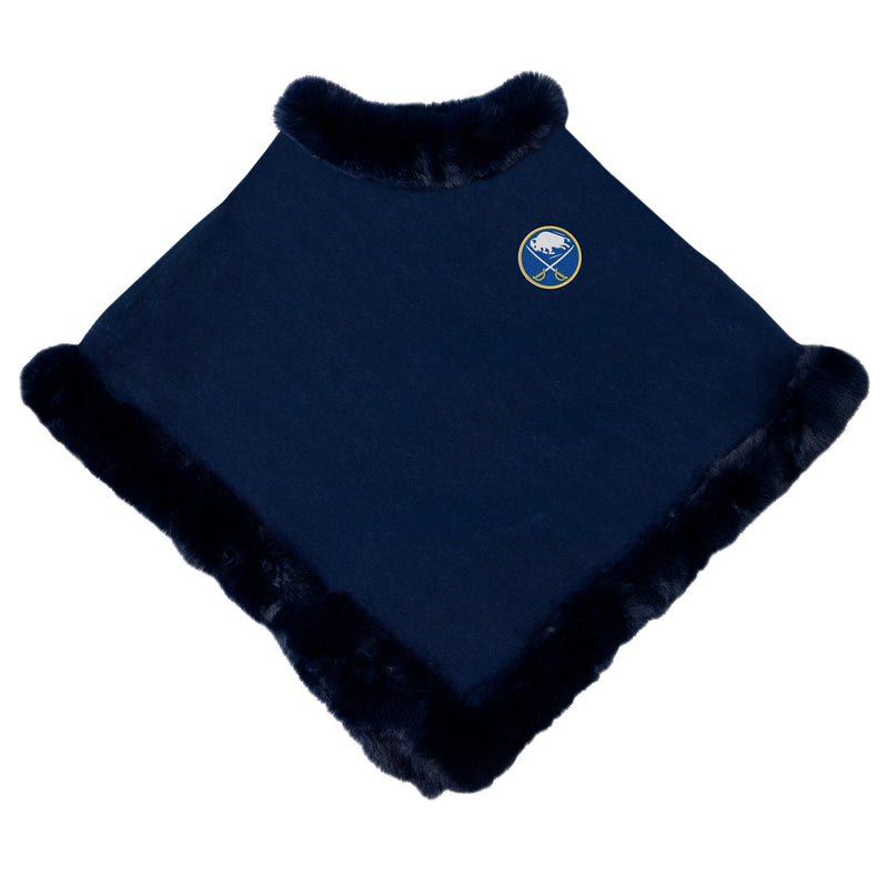 Buffalo Sabres Fur Trim Poncho