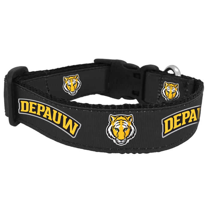 Depauw Tigers Nylon Dog Collar or Leash