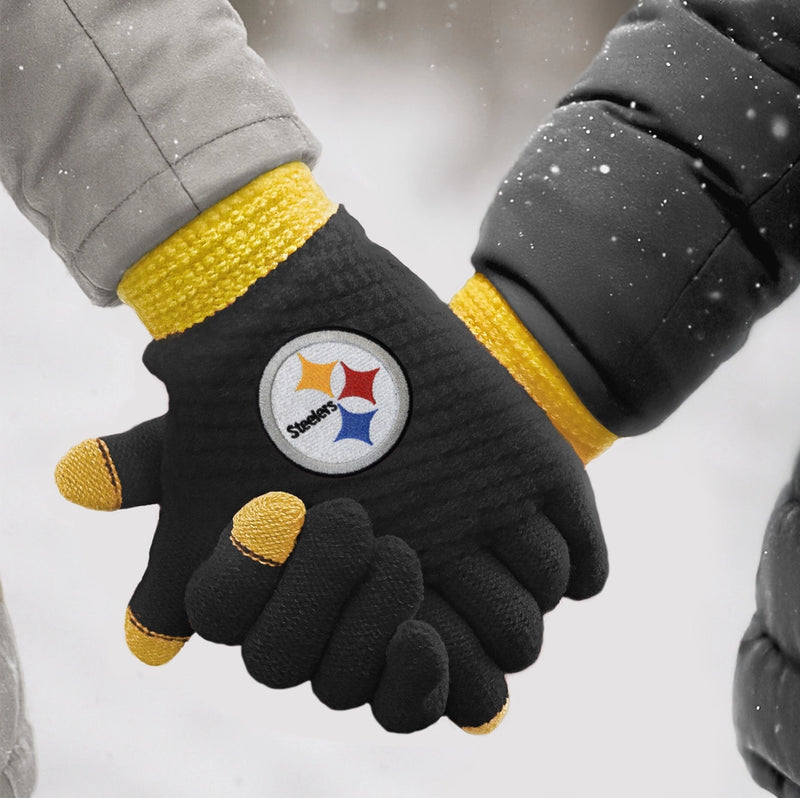 Pittsburgh Steelers Waffle Knit Gloves