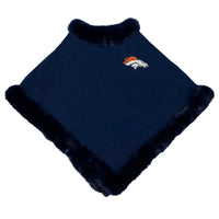 Denver Broncos Fur Trim Poncho