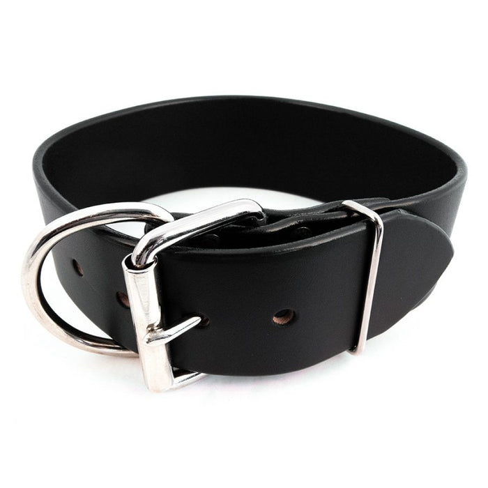 Tuff Stuff 2" Black Leather Collars for Big Dogs
