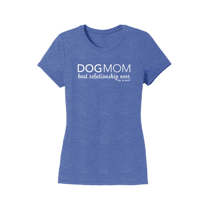 Dog Mom Women's T-Shirt - Heather Blue