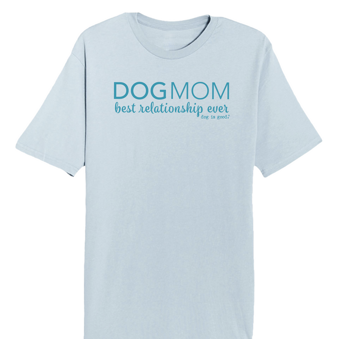 T-shirt: Dog Mom (Unisex, Light Blue)