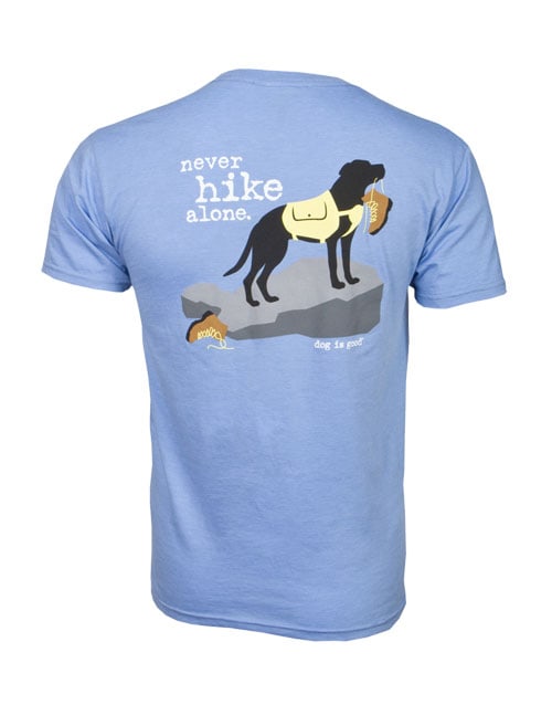 Never Hike Alone T-Shirt - Blue