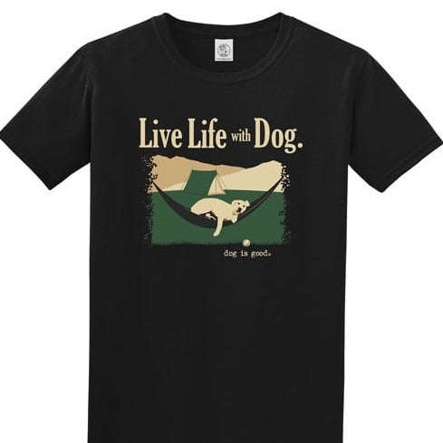 Live Life with Dog Hammock T-Shirt - CLOSEOUT