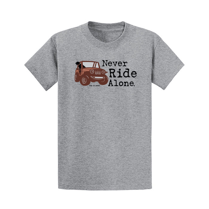 Never Ride Alone T-Shirt - Grey