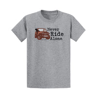 Never Ride Alone T-Shirt - Grey