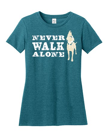 Never Walk Alone Womens T-Shirt - Teal