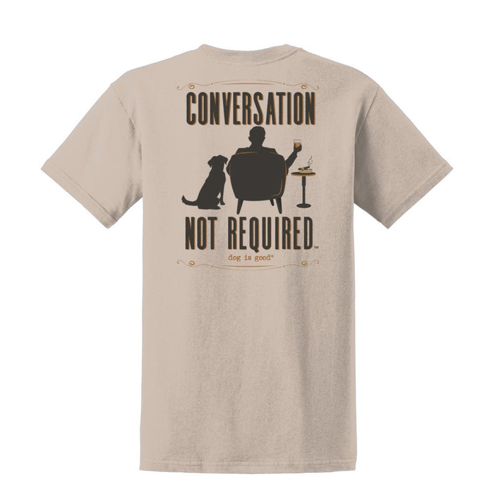 T-shirt: Conversation Not Required, Whiskey (Tan)