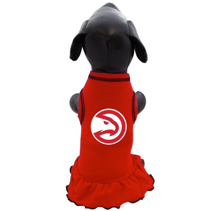 Atlanta Hawks Pet Cheerleader Ruffled Dress