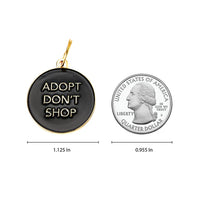 Adopt Don't Shop Pet ID Tag - Black