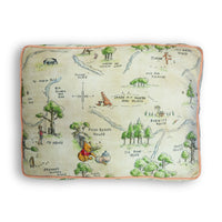 Rectangle Pet Bed - Winnie the Pooh Hundred Acre Wood Map Beige