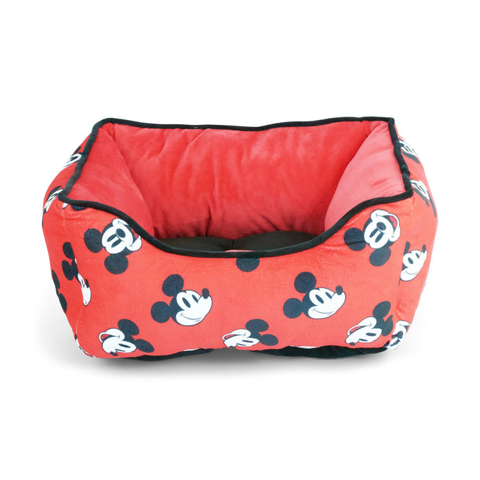 Cuddler Pet Bed - Mickey Mouse Expressions Scattered Red