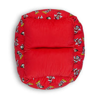 Cuddler Pet Bed - Holiday Santa Mickey and Minnie Poses Scattered Red