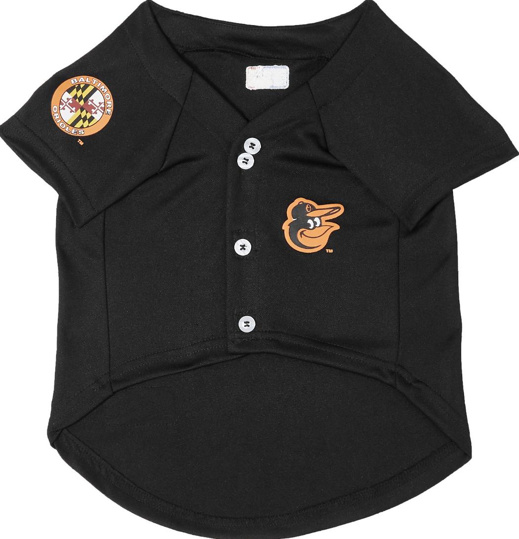 Baltimore Orioles: Dog Jersey/Outfit, Size XL, Color Black, Brand  "Pets First"