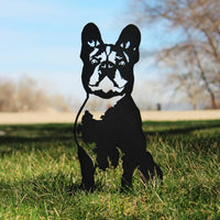 French Bulldog Corten Steel Outdoor Silhouette