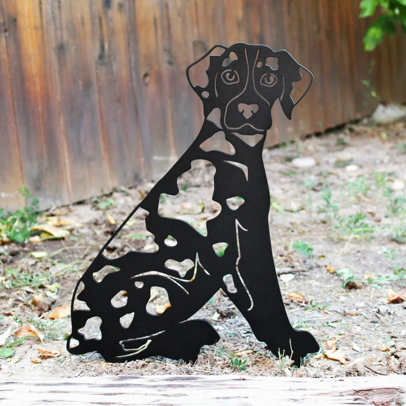 Catahoula Leopard Dog Corten Steel Outdoor Silhouette